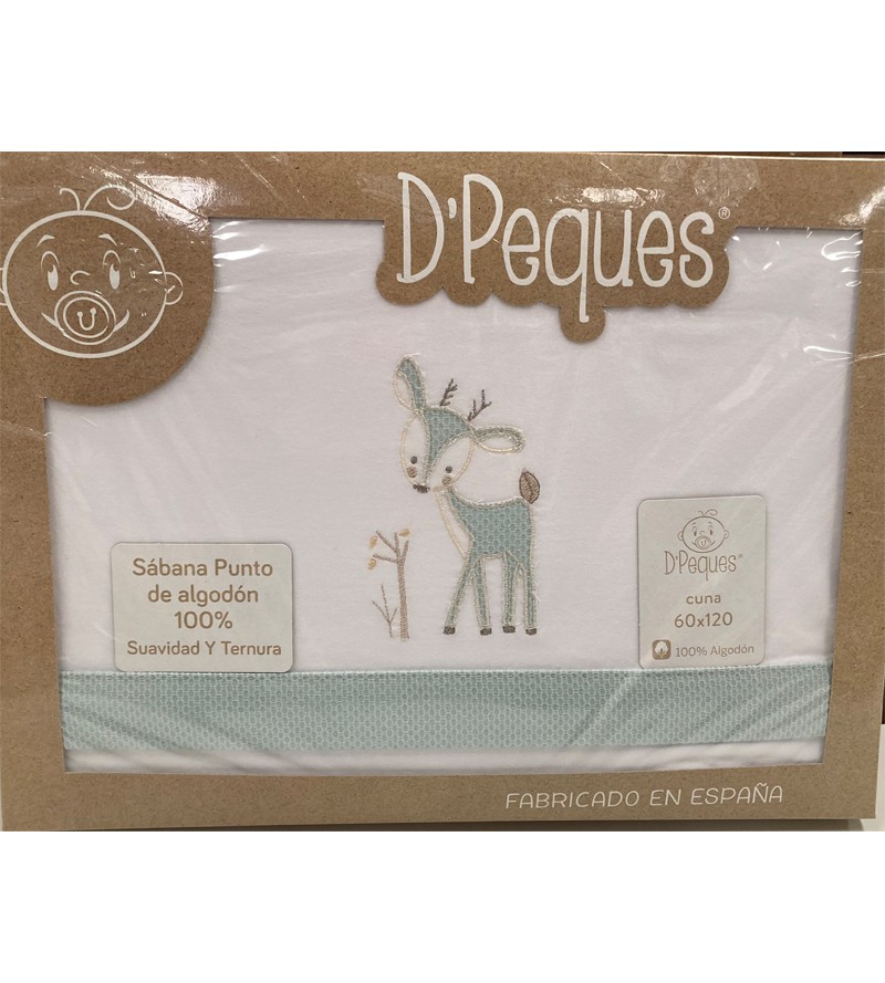 Triptico sabanas cuna 120 x 60 Osito estrellas Beige D´Peques