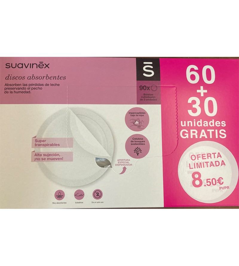 Suavinex Discos Absorbentes de Lactancia 60 Unidades
