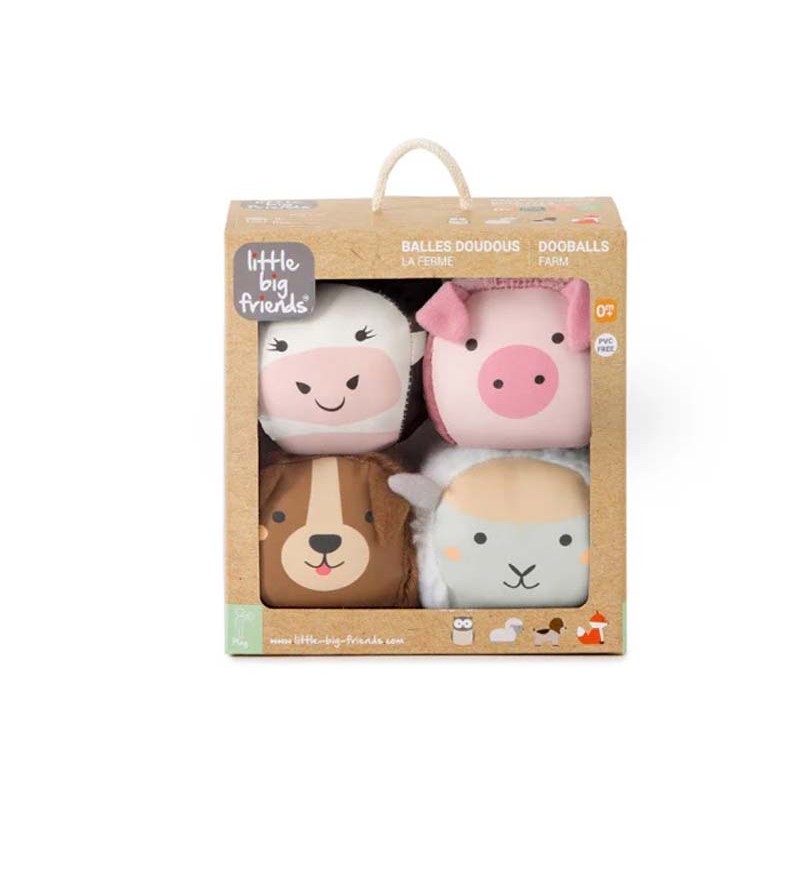 JUEGO DE 4 BOLAS DE PELUCHE...