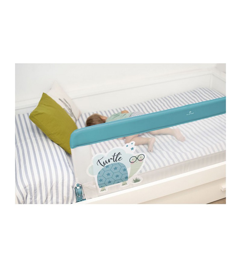 Barrera De Cama Infantil 50 Cm - Altura Regulable (40-60 Cm), Tela De Lino, Protección Contra Caídas, Para Bebés 0-3 Años